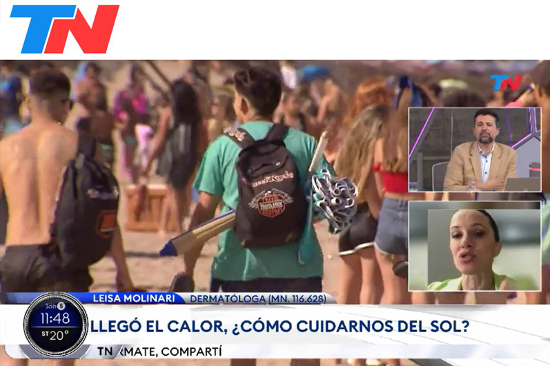 Nota de prensa en TN sobre el Centro Médico de la Piel